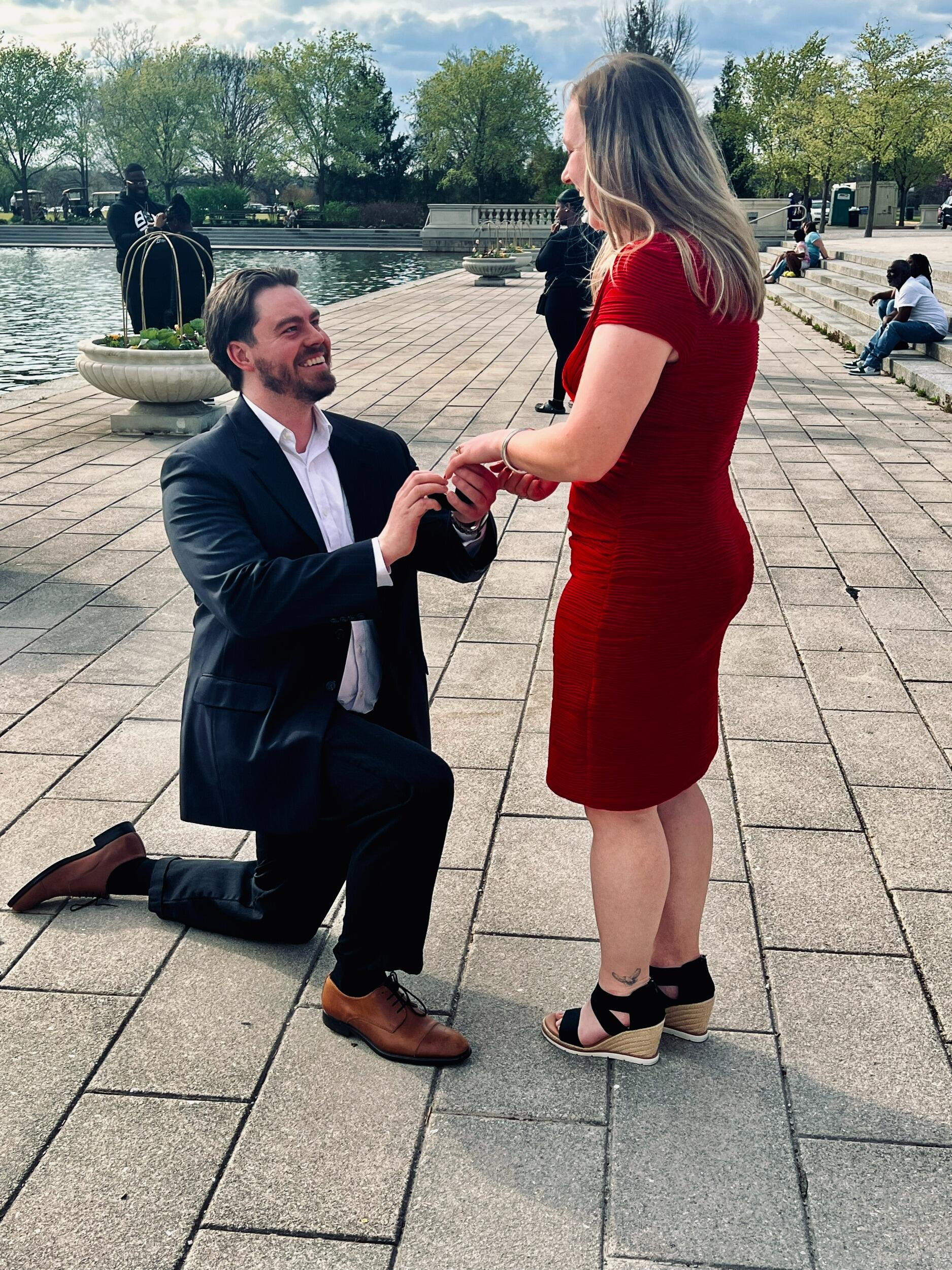 Happiest day of our lives! Quite to Emily's surprise!!