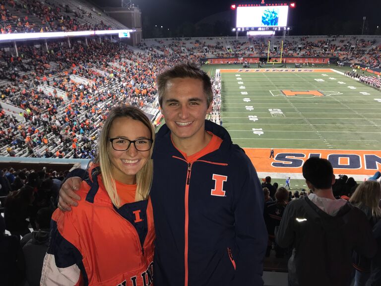 My first visit to UIUC to see Erik, and first college football game.