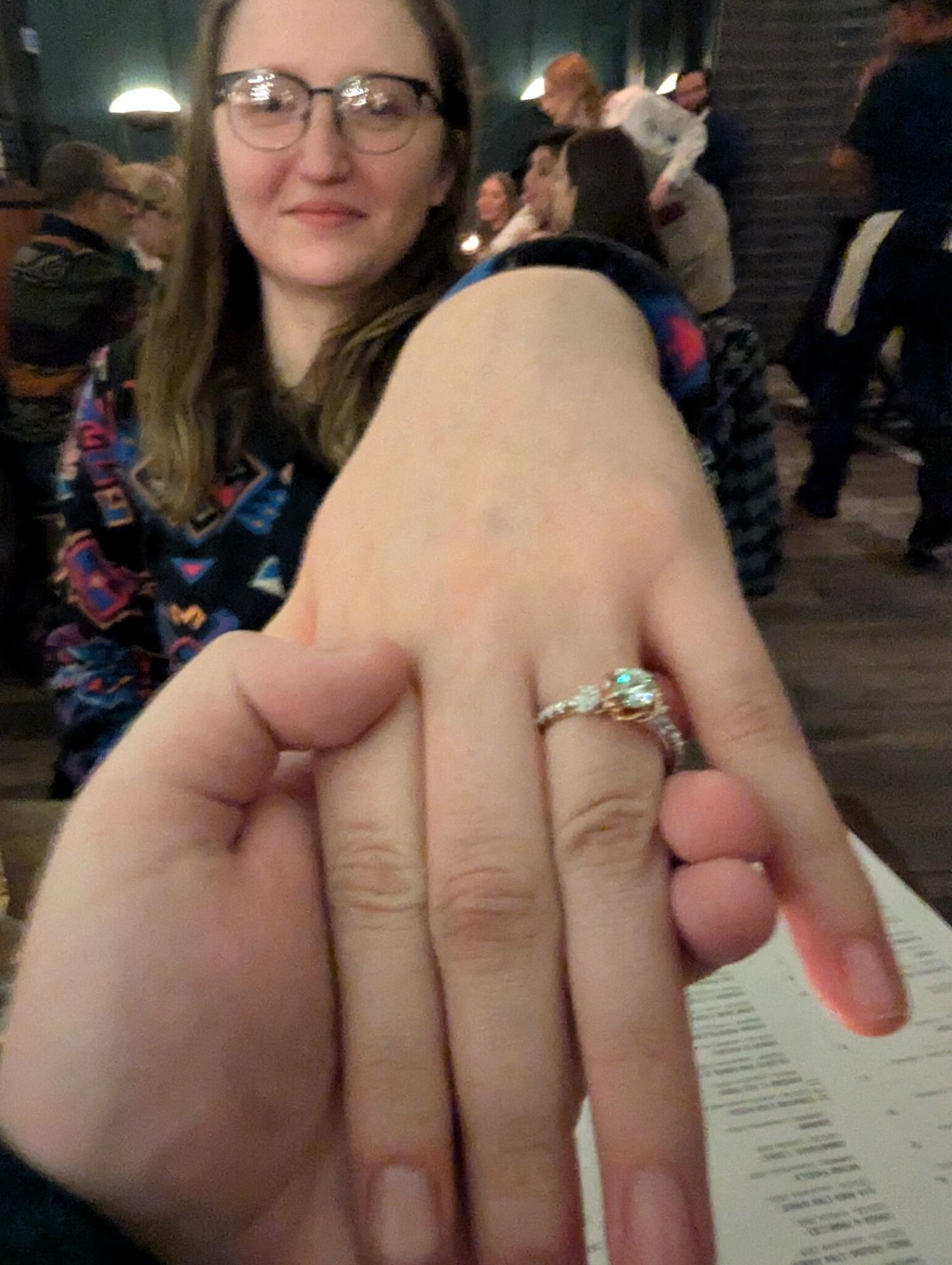 Jess wears the ring!