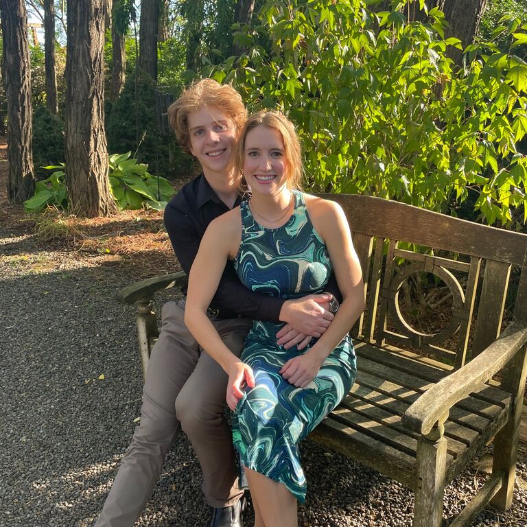 Attending our first wedding together 💚