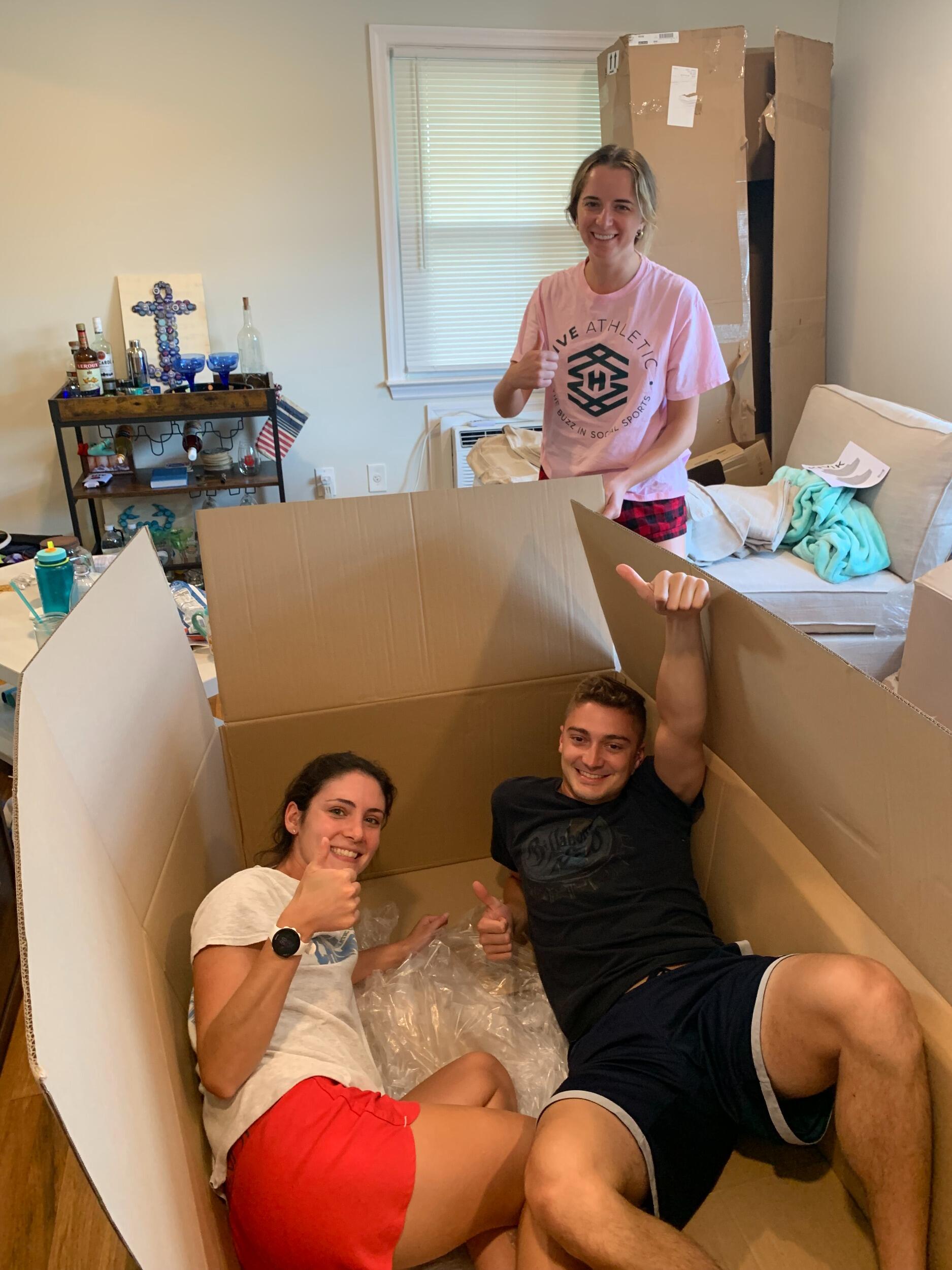 Moving in together! Shout out to Erin for helping assemble the couch 