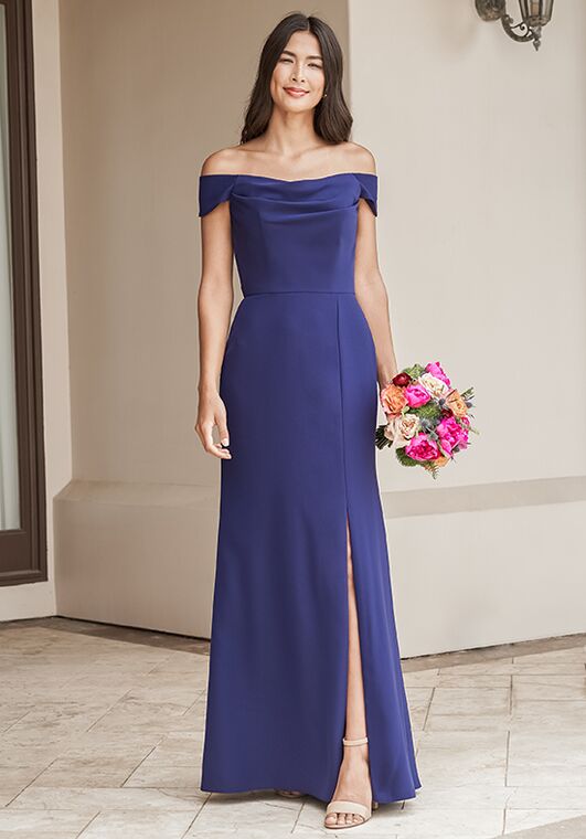 portrait neckline bridesmaid dresses JADE JASMINE J155052 PETITE PORTAIT NECKLINE DRESS