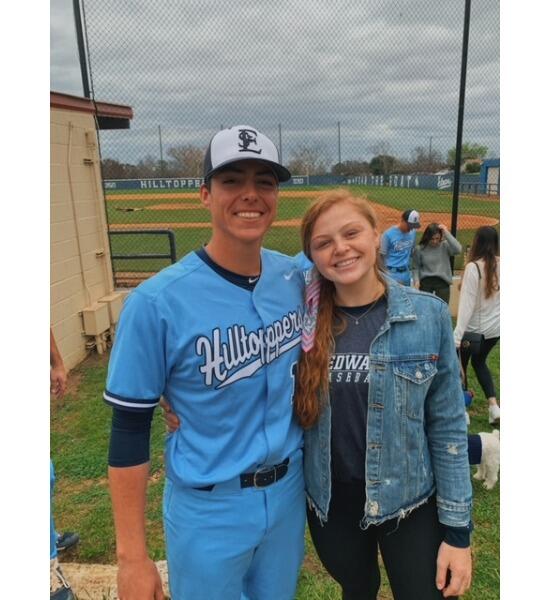 Kaitlyn supporting Ben at his baseball game!
