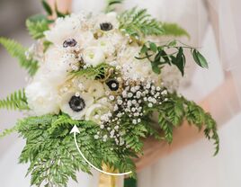 White and green wedding bouquet