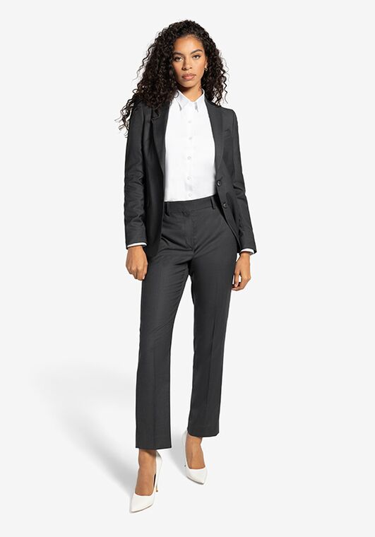 Generation Tux Women's Charcoal Suit Wedding Dress | The Knot