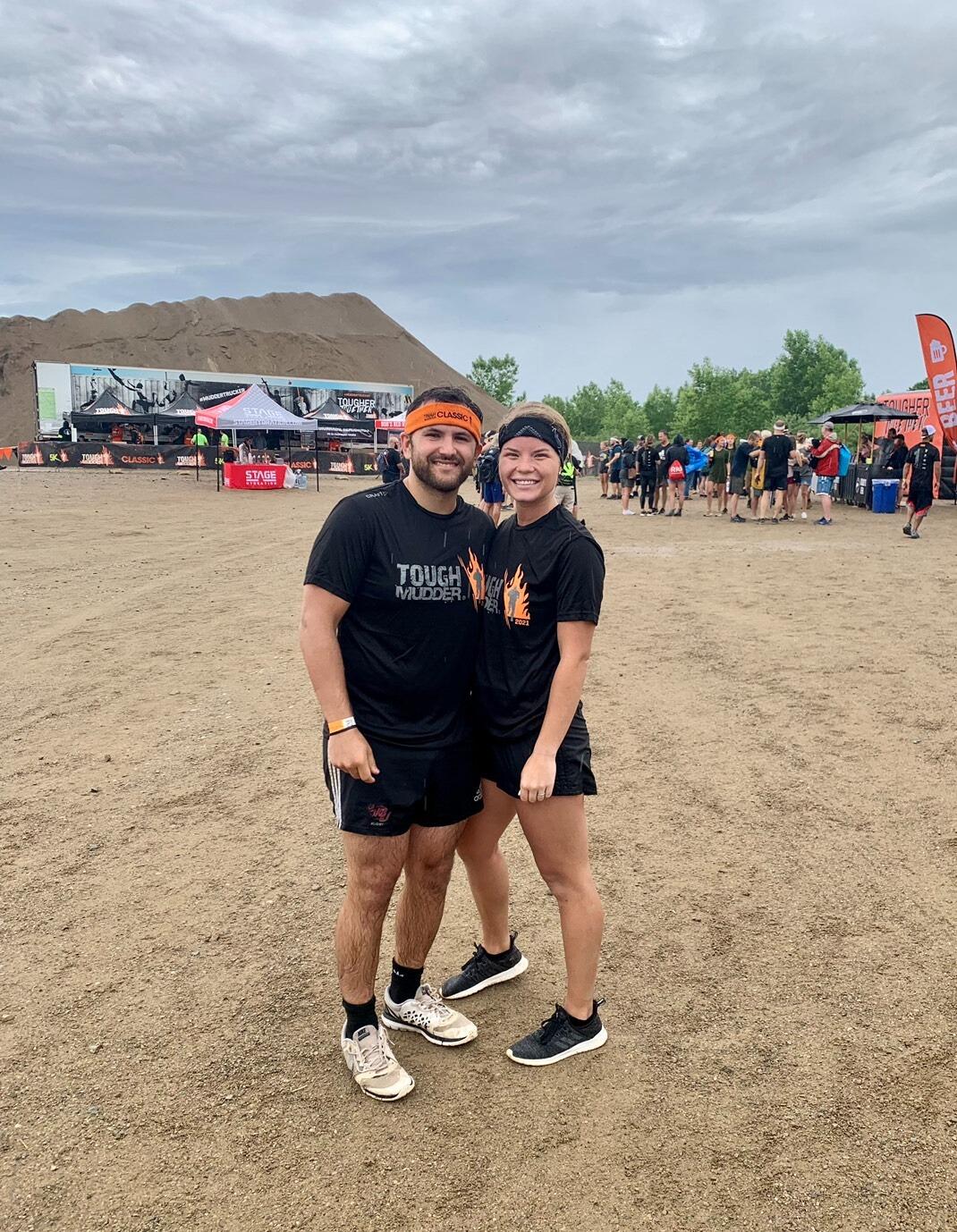 First 10 Mile Tough Mudder together! (We both made it!) 