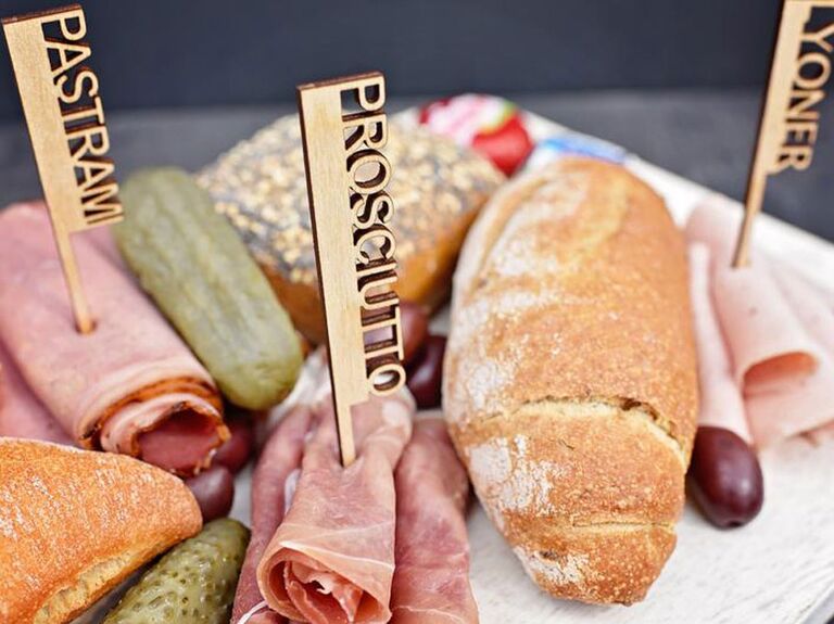 Gold charcuterie markers