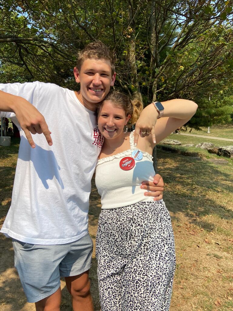 Arkansas vs. Texas football game! One of many Razorback games Garland and Piper would go to together! They don't shy away from camping out or waiting in line for 7 hours.