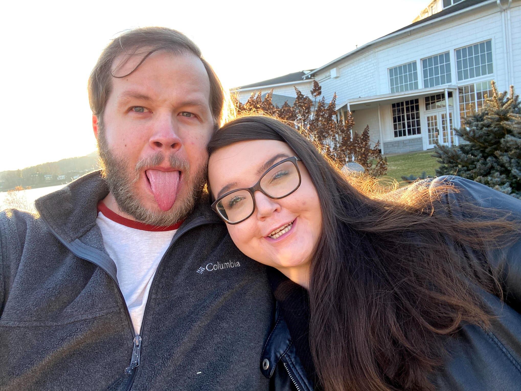 Second anniversary & our last photo as boyfriend & girlfriend! James proposed a couple hours later!