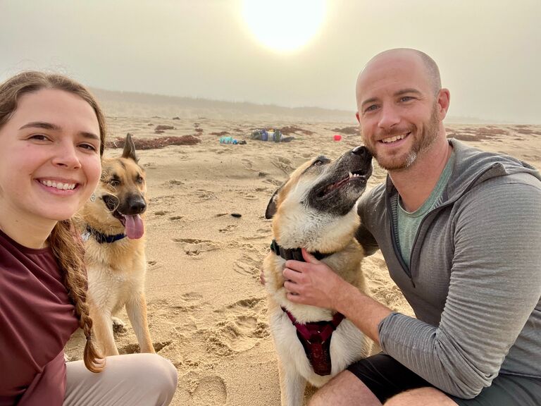 Hazy beach days with the pooches