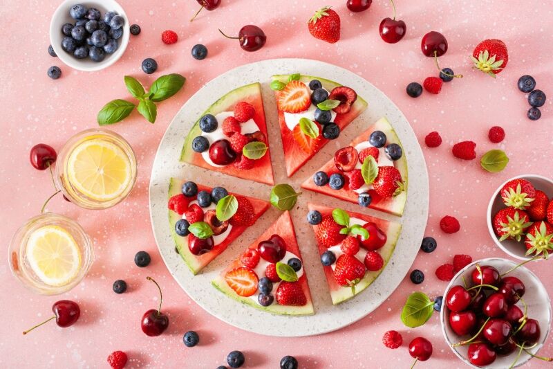 summer party ideas - watermelon pizza