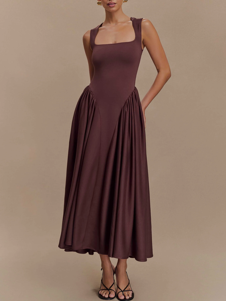 Meshki jersey scuba bridesmaid rehearsal dinner dress