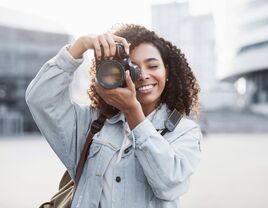 Woman taking a picture 