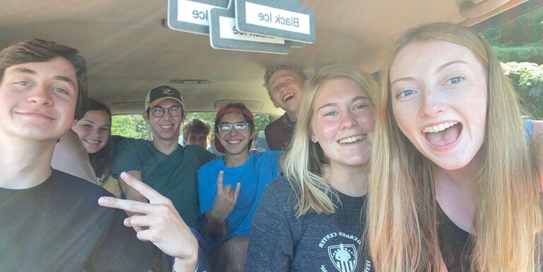 Our first week as friends, we went camping