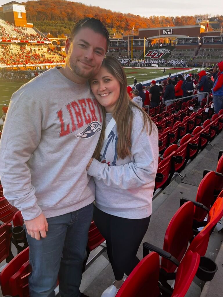 Liberty University Homecoming -- Not sure Blake is a Flame yet, but he will be if Allie has anything to do with it. :) 