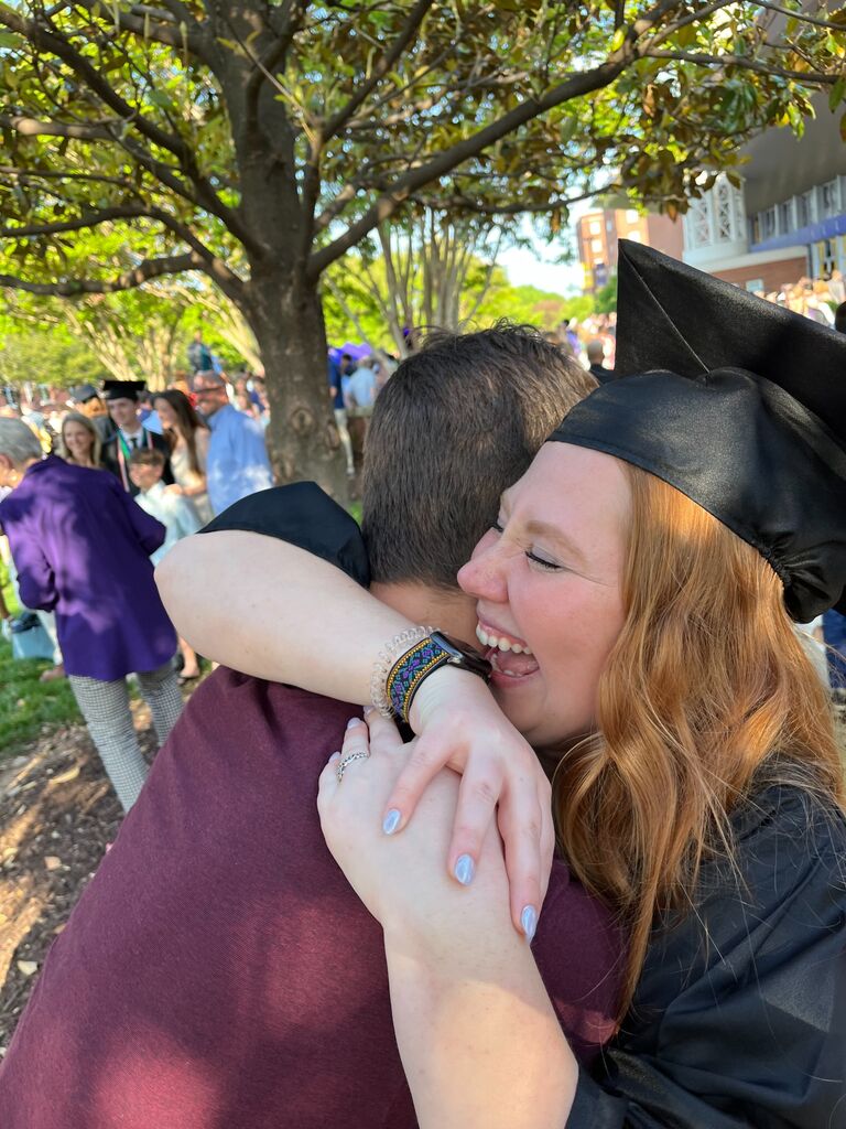 We are thankful to have walked through many milestones of life together over the years, including Liz's graduation a few weeks before we got engaged.