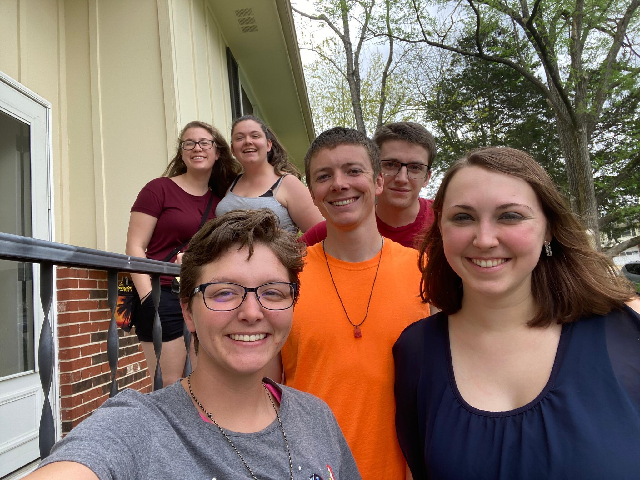Throughout college, Maya and Hannah continued to date while Hannah was an RA and Maya lived in the Kappa Delta house. In Summer/Fall 2019, Maya moved to Alabama for a co-op (extended internship), and Maya and Hannah had their first stint of long distance. Maya moved back to Rolla in spring 2020, and then the pandemic hit and Maya basically moved into Hannah’s house in Rolla with some other friends.