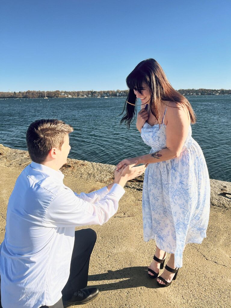 FINALLY! After 7 years of dating, of battling life together, and creating a home full of love, James proposed to Mia at Pemaquid Beach in Bristol, Maine! 