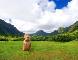 Easter island at Kualoa Ranch