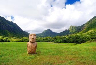 Easter island at Kualoa Ranch