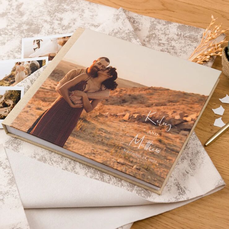 Personalized Photo Cover Wedding Guest Book from Etsy