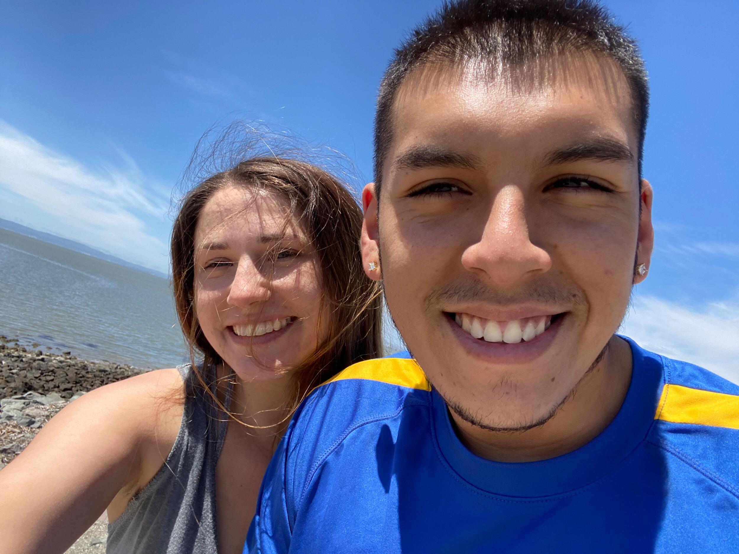 During COVID, we both lived at home and traveled to see each other. Our favorite things to do were learning to cook, and going on walks/hikes.