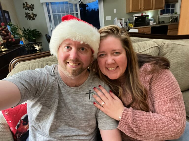 We are ENGAGED! 

Mike(aka Santa) had one more suprise gift to give!