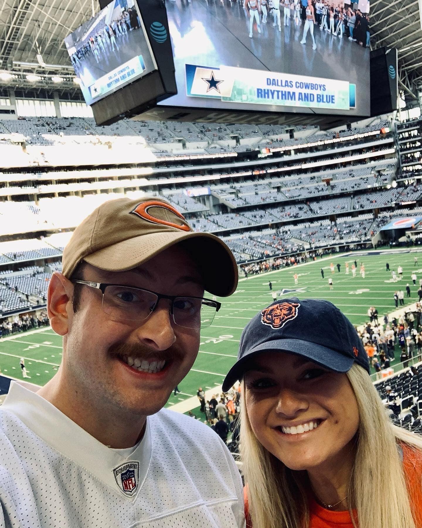Bears vs. Cowboys game in Dallas! We didn't see the Bears win but we did get to see some touchdowns! Followed by too many margaritas and a nap back to the hotel in our Uber. 