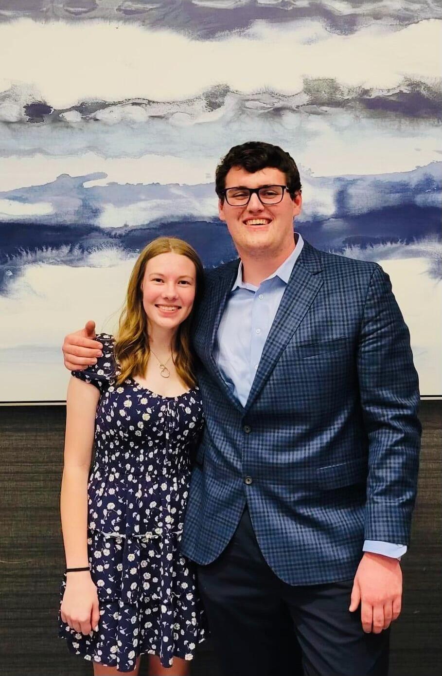 Thomas' last high school band banquet. 
First slow dance, to the song Perfect by Ed Sheeran. 