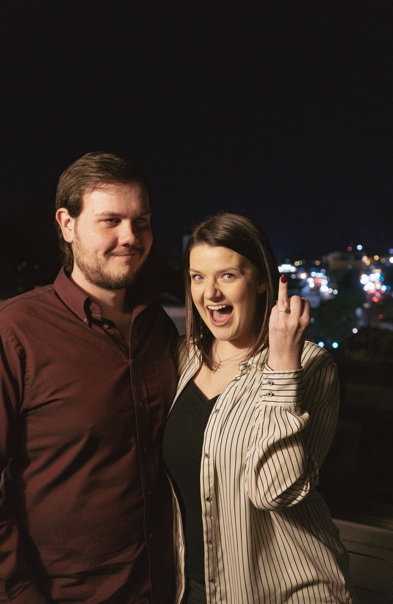 Ryan (finally) popped the question, and that's why you're reading this! We're gettin' married!
We guess you could say we're kind of happy or whatever. 