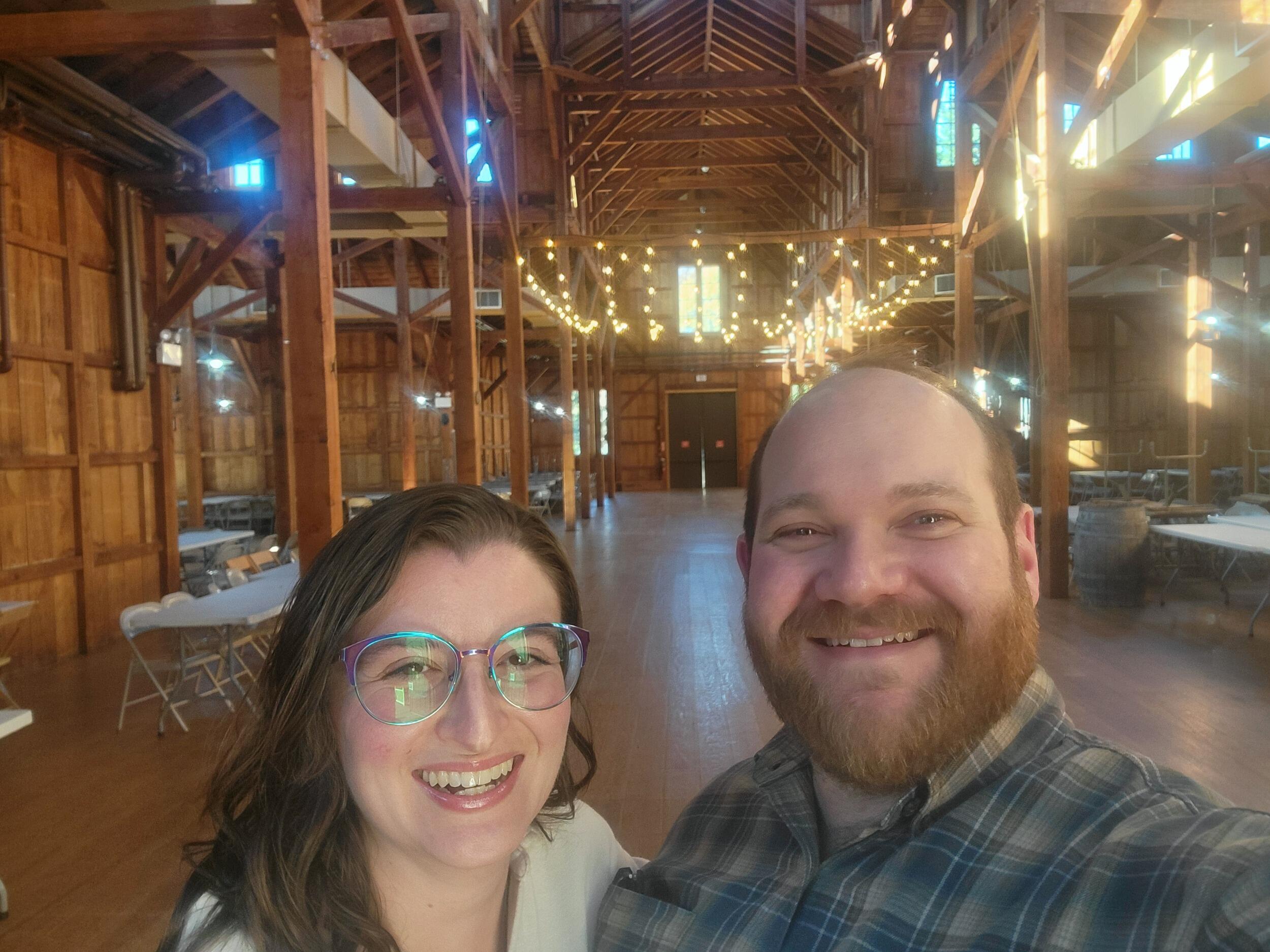 Visiting and booking our wedding venue!