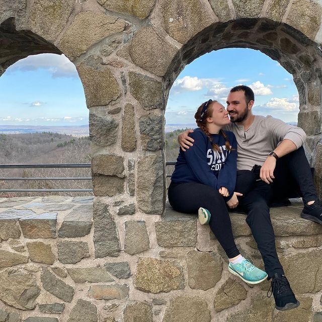 Bryan and Kathleen moved in together in November of 2020. You can almost see their apartment from the top of this definitely-not-haunted tower!