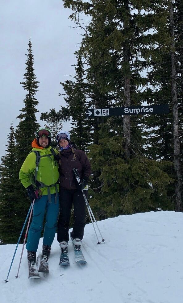 Skiing Fernie for the first time together.