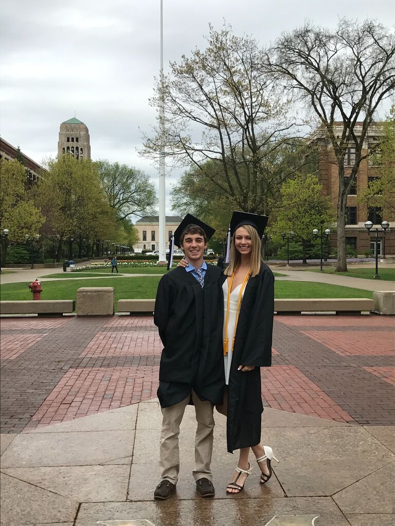 We graduated from the University of Michigan. Go blue!