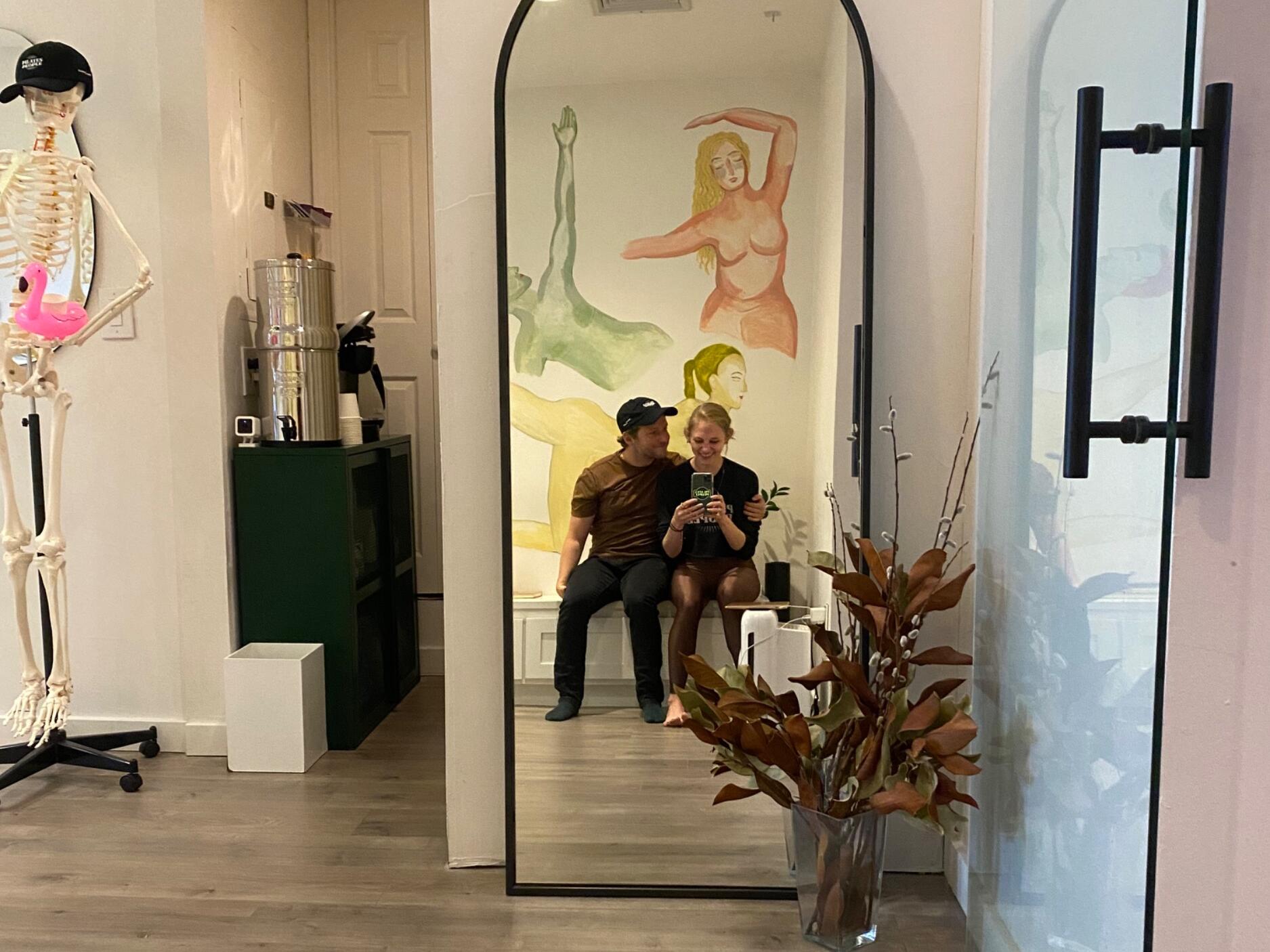 Accidentally matching on Mark’s first day of work at Pilates People.