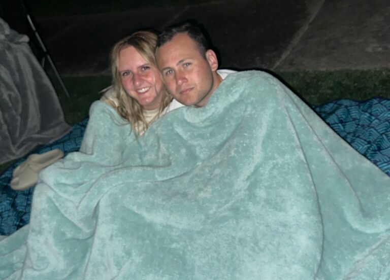 Joseph's family spend the Fourth of July at Myah's house watching fireworks and making pizza.