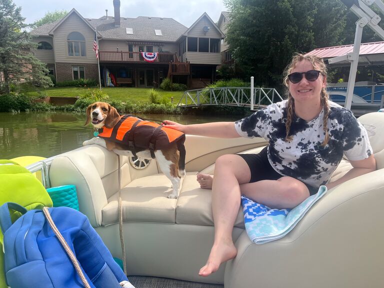 Jenny and Georgia at our friend, Kelsey's parents' lake