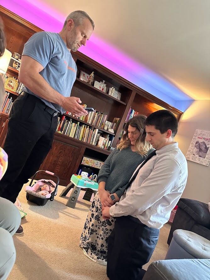 Engagement blessing from Deacon Biolo