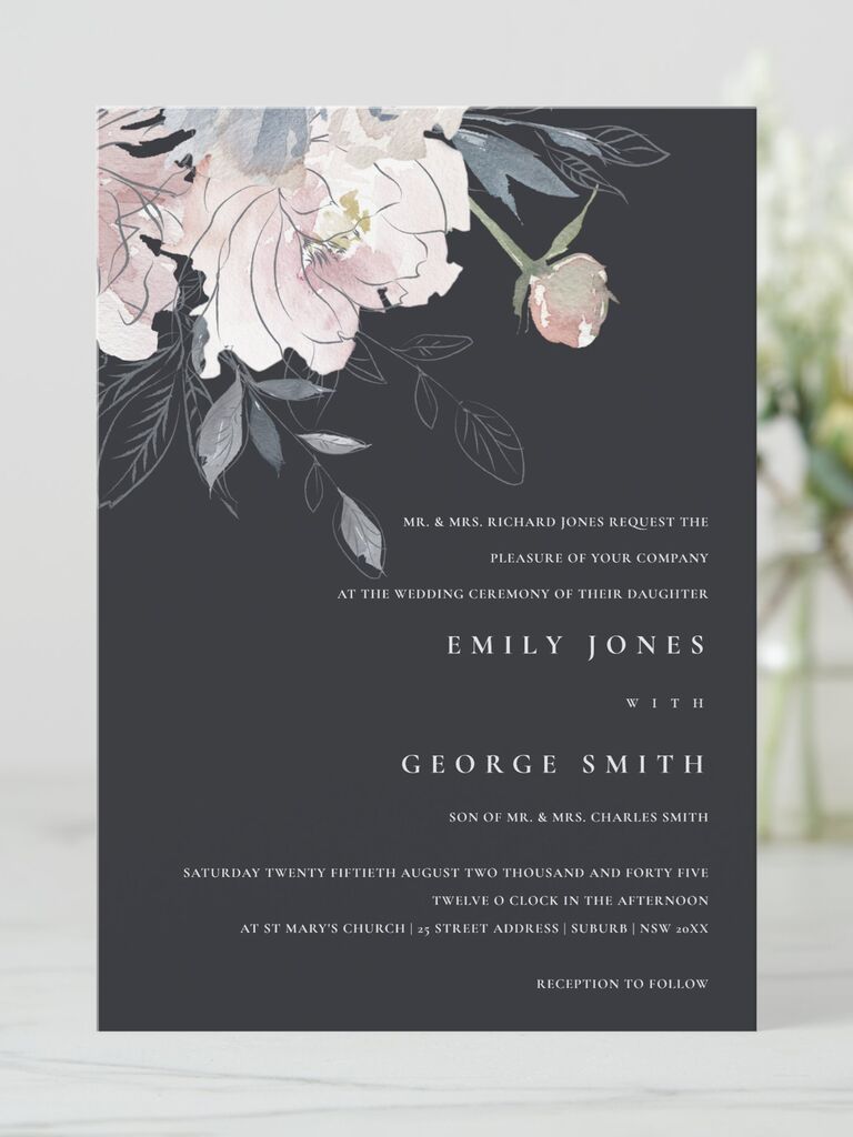 30 Black Wedding Invitations That Are Uniquely Stunning