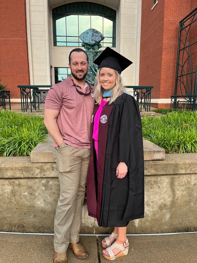 Anna graduates with her Masters from MSU! Fun Fact: Anna works with children on the autism spectrum.  2 months before Clayton proposes! 