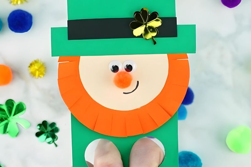 kid-friendly St. Patrick's Day party ideas - leprechaun finger puppet
