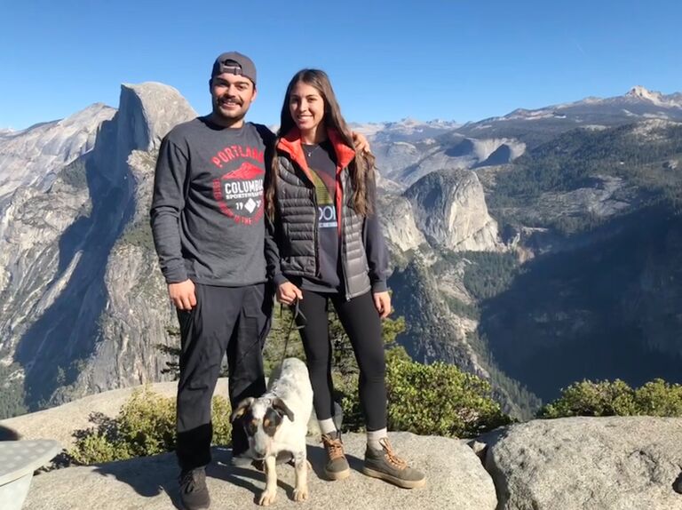 Meg and Sam got their adventure buddy Sequoia outside of Yosemite