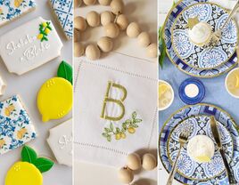 Lemon-themed bridal shower decorations