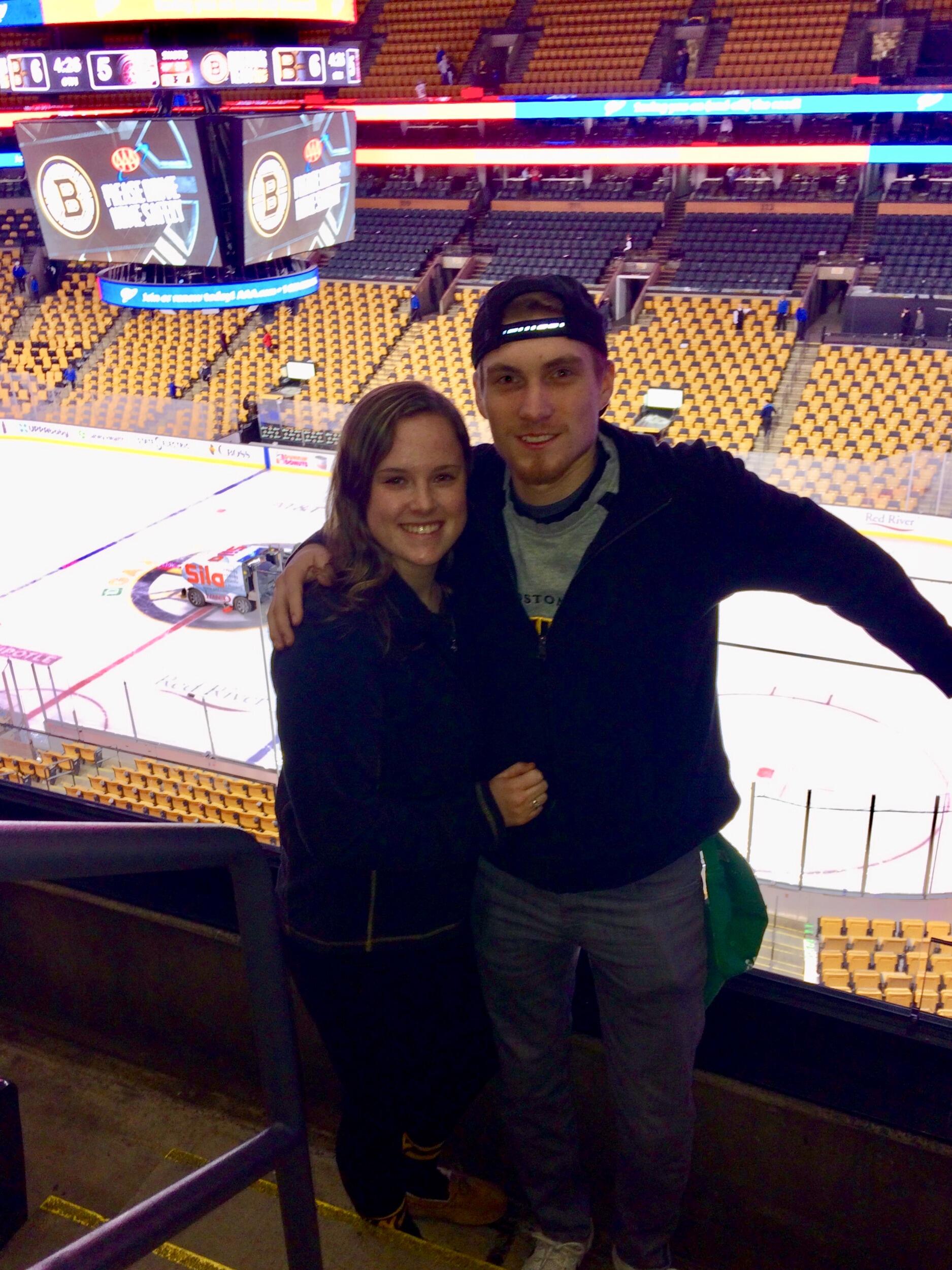 The Bruins game for Christian's 22nd birthday