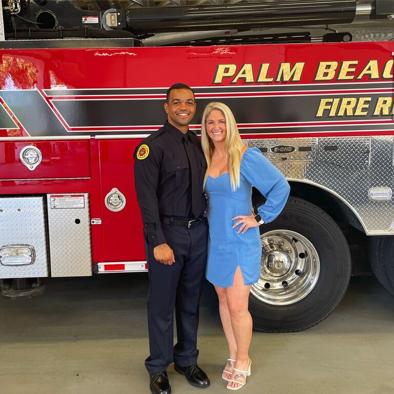 Chris started at Palm Beach County Fire Rescue and got an award for the Most Outstanding Recruit