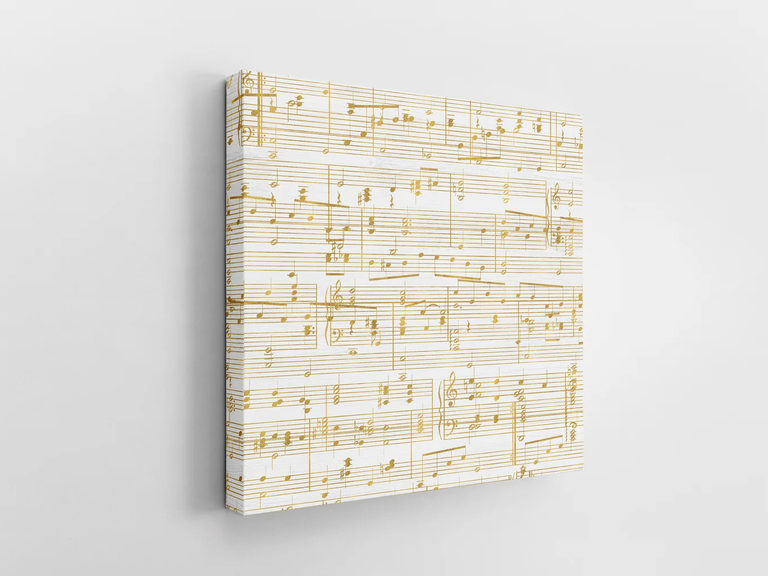 Gilded sheet music art