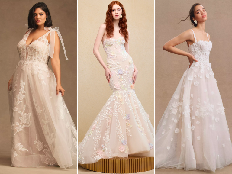 13 Garden Wedding Dresses for a Whimsical Bridal Look