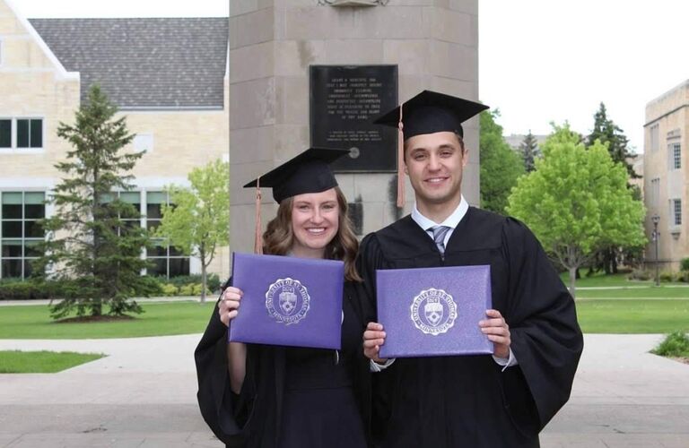 Patrick and Steph graduated from UST in 2020. Roll Toms!