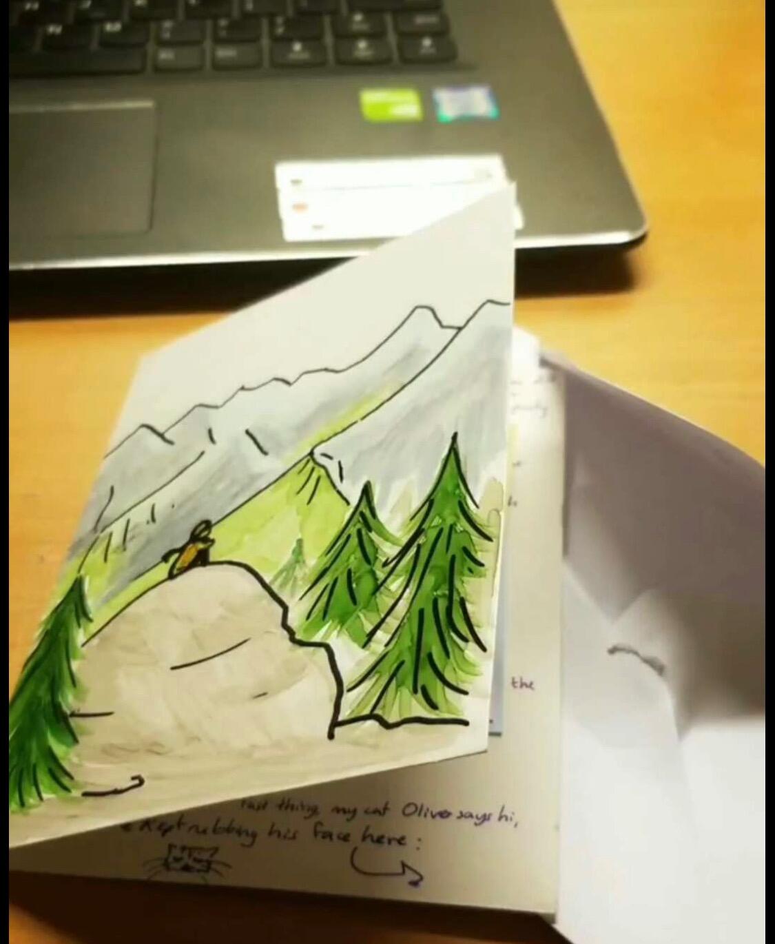 I wrote him a letter so we could stay in touch :)