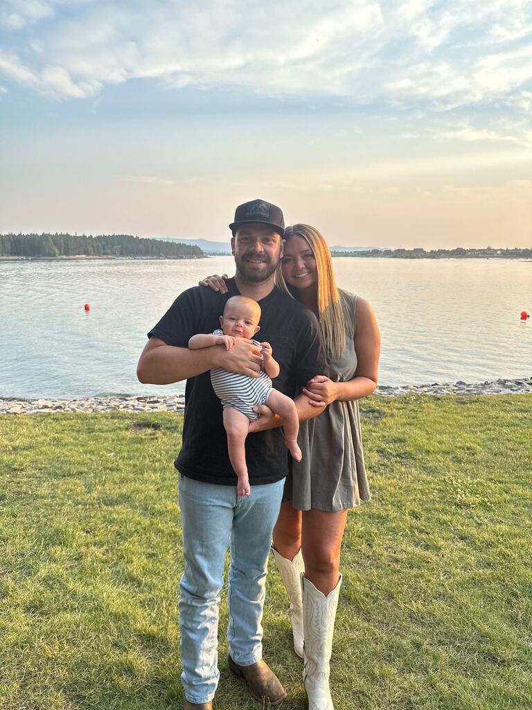We took a trip out West. Here is pictured in Island Park, Idaho.